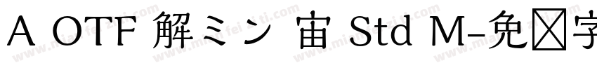 A OTF 解ミン 宙 Std M字体转换